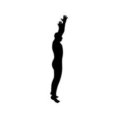 Fototapeta premium silhouette illustration of a person standing upright