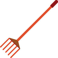 red shovel isolated on white