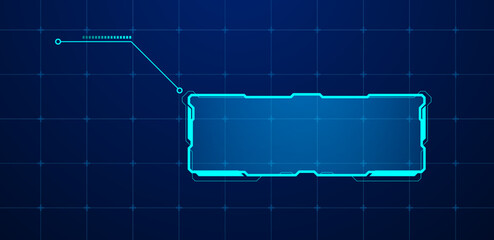 Callouts titles or information box. Futuristic frame blue vector illustration