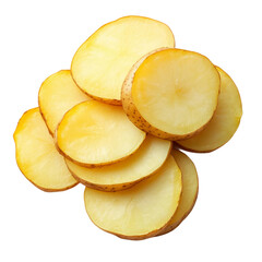  Beautiful Potatoes Slices isolated [Transparent Background PNG] 