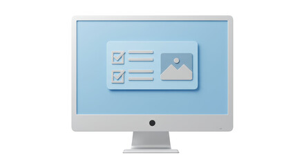 Isolated To-Do List on Computer Screen