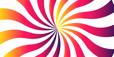 Abstract multiple colors and white beam flare banner, cartoon, template geometric creative rays and sunburst backdrop background. Spiral starburst and striped pattern abstract retro sun line texture.