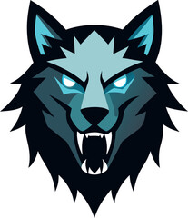 wolf head vector