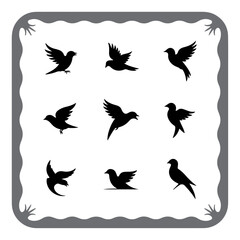 Silhouette Birds for Graphic Design