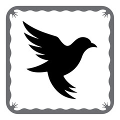 Fototapeta premium Flying and Perched Bird Vector Set
