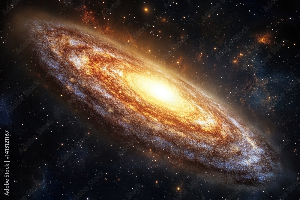 Canvas Prints captivating view of a rotating galaxy showcasing vibrant colors and intricate details, movement illu
