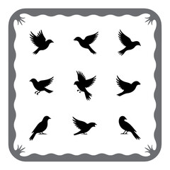 Stylish Bird Silhouettes for Branding