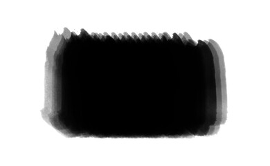Black brush stock isolated on transparent background, PNG file