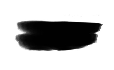 Black brush stock isolated on transparent background, PNG file
