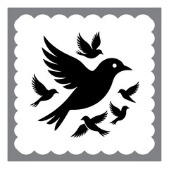 Bird Silhouettes for Logo and Print