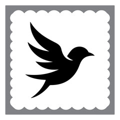 Versatile Bird Icons in Black and White