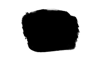 Black brush stock isolated on transparent background, PNG file