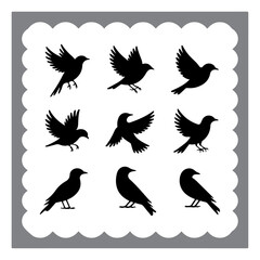 Stylized Birds in Motion and Stillness
