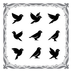 Avian Silhouettes for Print and Web
