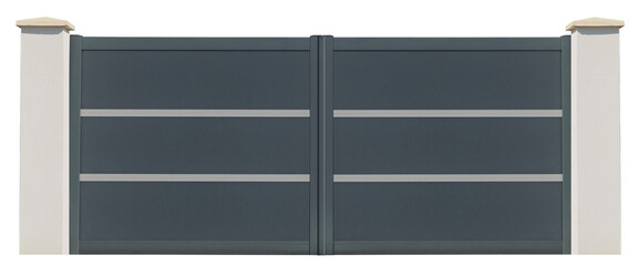 Portail en aluminium gris anthracite	
