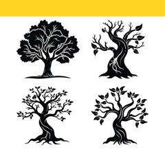 Tree Silhouette Vector Bundle | Nature, Forest & Botanical Elements Pack