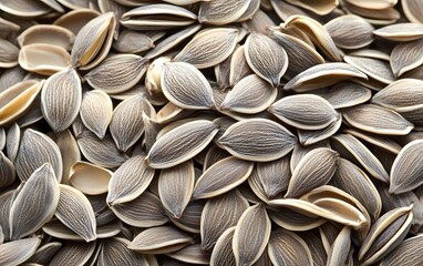 Striped Sunflower Seeds Close Up Texture Background