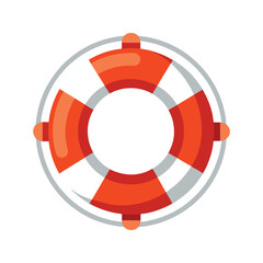 Lifebuoy icon silhouette vector with white background