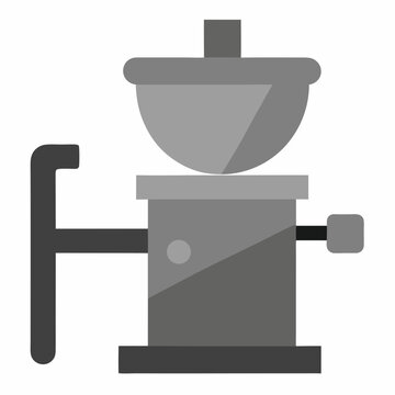 recommend clip art: Stylish Flat Vector Illustration Of A Manual Coffee Grinder Equipment Design