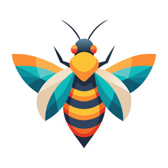 bee on white background