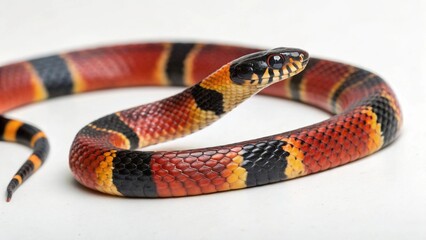 Naklejka premium Arizona Coral Snake on studio background 