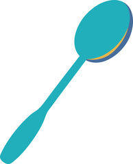 plastic spoon on white background