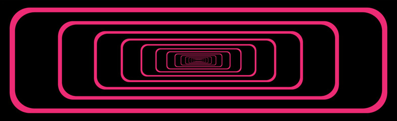 Spiral Rounded Rectangle Hypnotic Black And Rose Gold Background.eps