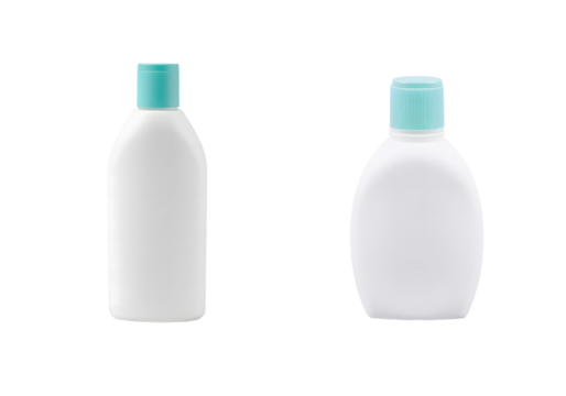 set of cosmetic bottles