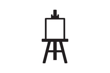 simple Easel silhouette icon vector isolated in white background	