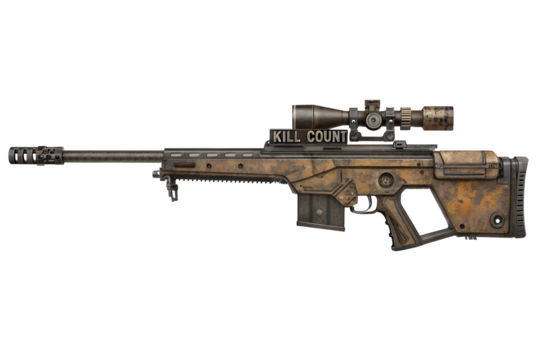 assault rifle isolated on white