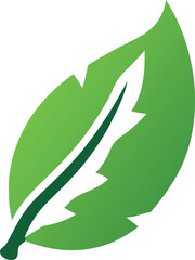 green leaf with arrow