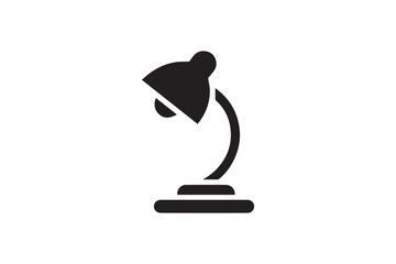 simple Table lamp silhouette icon vector isolated in white background	