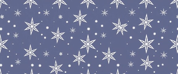 Delicate white geometric star pattern, seamless winter design ideal for wrapping paper or fabric , winter wonderland, abstract