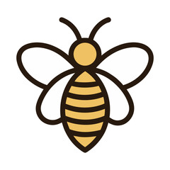 colorful bee logo, icon