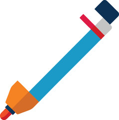 blue pencil isolated on white