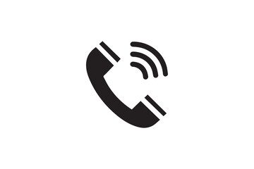 Call vector silhouette isolated in white background
