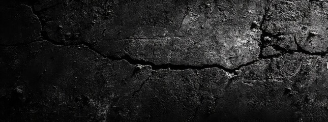 Obraz premium Detailed Monochrome Texture Featuring Deep Crack Lines and Rough Surface Design