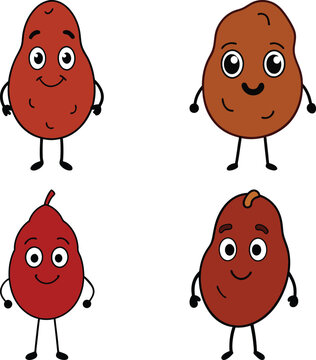 Naklejki Cute raisin cartoon vector