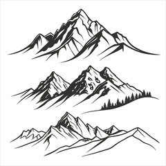 mountain landscape vector illustration