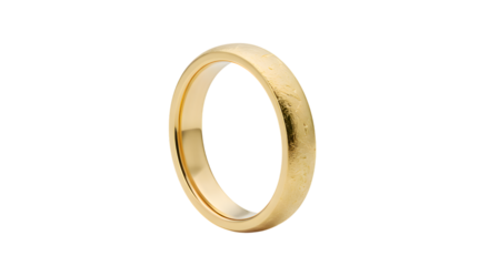 golden wedding ring, a symbol of love and marriage, isolated on white
