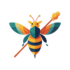 colorful bee character