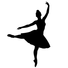 woman ballerina ballet dancer dancing isolated on white background