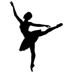 woman ballerina ballet dancer dancing isolated on white background