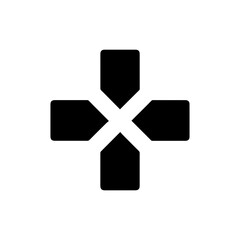 Black Filled Simple X Mark Close Icon Centered