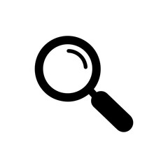 Magnifying Glass Search Icon Rounded Handle Black Filled