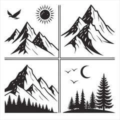 vector illustration of a mountain