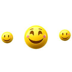 3D Bubbly Yellow Smiling Emoji with Smooth, Soft Shading, Exuding Happiness and Playful Energy








