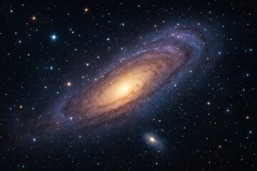 Fototapeta premium Andromeda Galaxy Surrounded by Stars in Deep Space.
