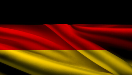 Obraz premium Germany national flag on wavy background