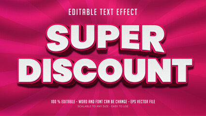 super discount editable text effect